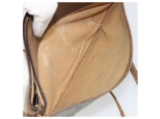 GUCCI GG Supreme Old Shoulder Bag PVC Beige Oro 378 02 020 Auth am11912 D'oro - vista 21