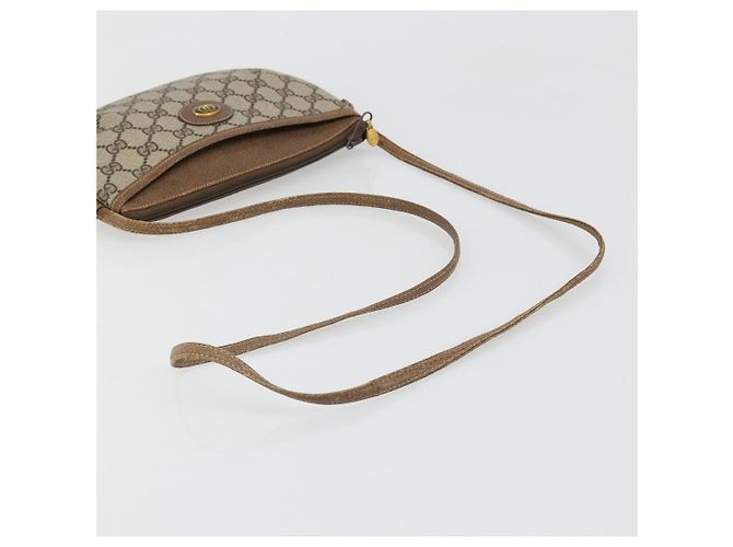 GUCCI GG Supreme Old Shoulder Bag PVC Beige Oro 378 02 020 Auth am11912 D'oro - vista 7