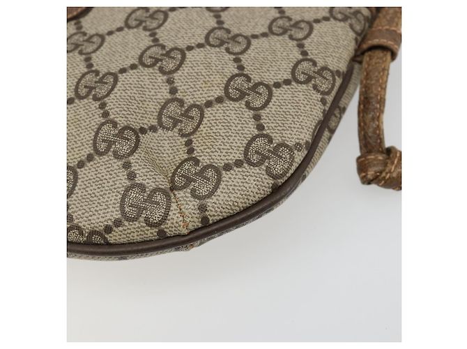 GUCCI GG Supreme Old Shoulder Bag PVC Beige Oro 378 02 020 Auth am11912 D'oro - vista 9