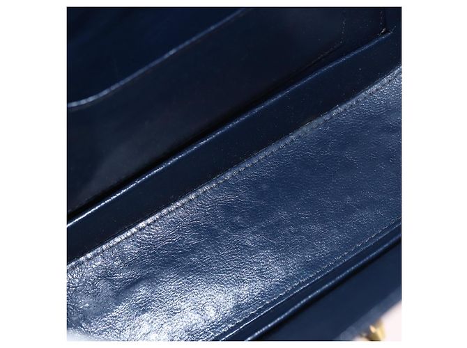 Borsa GUCCI in pelle blu navy e oro Autentica 187557A D'oro - vista 11
