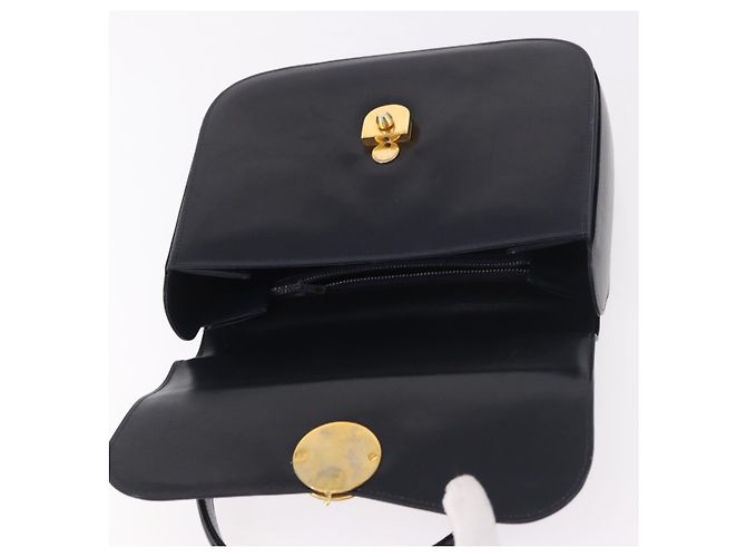 Borsa GUCCI in pelle blu navy e oro Autentica 187557A D'oro - vista 18