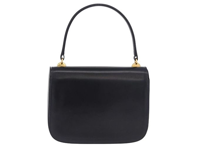 Borsa GUCCI in pelle blu navy e oro Autentica 187557A D'oro - vista 2