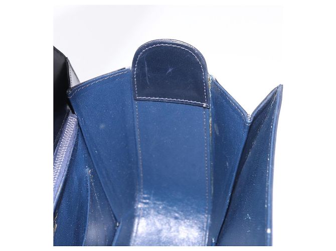 Borsa GUCCI in pelle blu navy e oro Autentica 187557A D'oro - vista 20