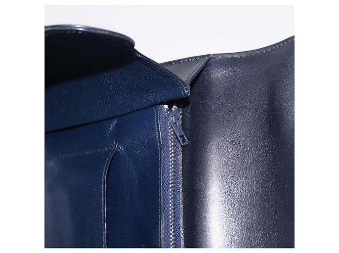 Borsa GUCCI in pelle blu navy e oro Autentica 187557A D'oro - vista 22