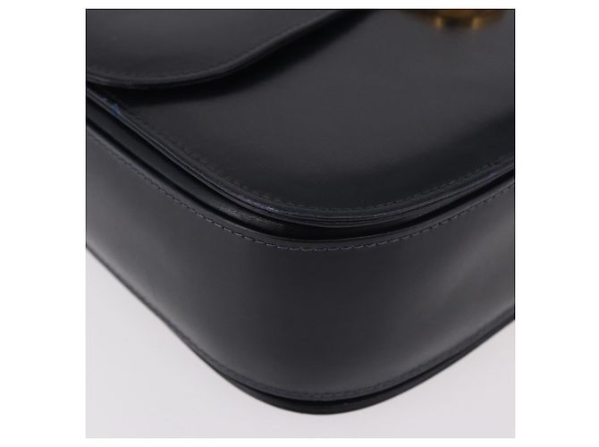 Borsa GUCCI in pelle blu navy e oro Autentica 187557A D'oro - vista 9