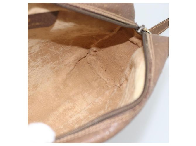 Borsa a Spalla GUCCI GG Supreme Web Sherry Line PVC Beige Oro Auth 186057 D'oro - vista 19