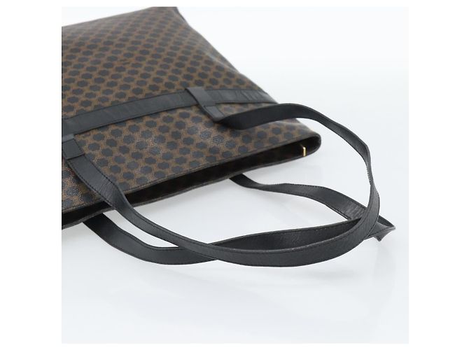 Céline Borsa Tote CELINE Macadam in tela e pelle PVC nera e oro Auth ka4807 Nero D'oro - vista 7