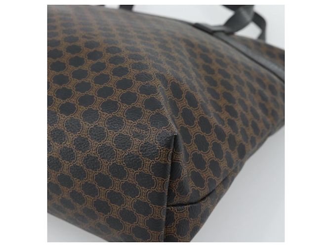 Céline Borsa Tote CELINE Macadam in tela e pelle PVC nera e oro Auth ka4807 Nero D'oro - vista 9