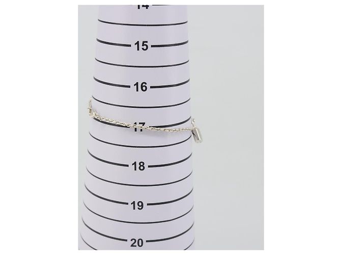 Bracciale LOUIS VUITTON Bracciale Silver Lockit Ag925 Silver Q95450 Auth 186237A Argento - vista 14