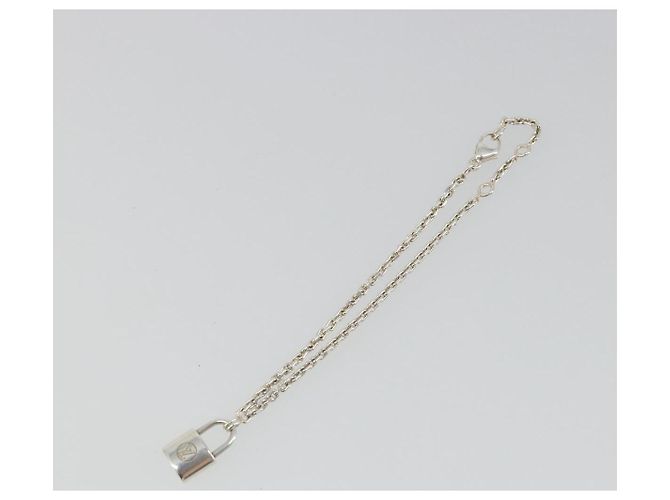 Bracciale LOUIS VUITTON Bracciale Silver Lockit Ag925 Silver Q95450 Auth 186237A Argento - vista 2