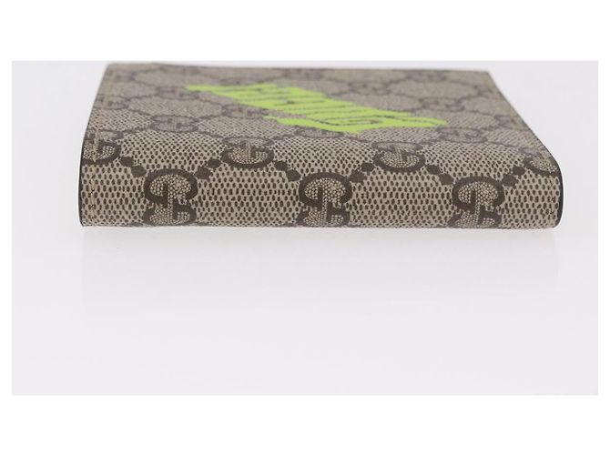 Portefeuille GUCCI GG Supreme en PVC Beige 835323 Auth 186159M - vue 4