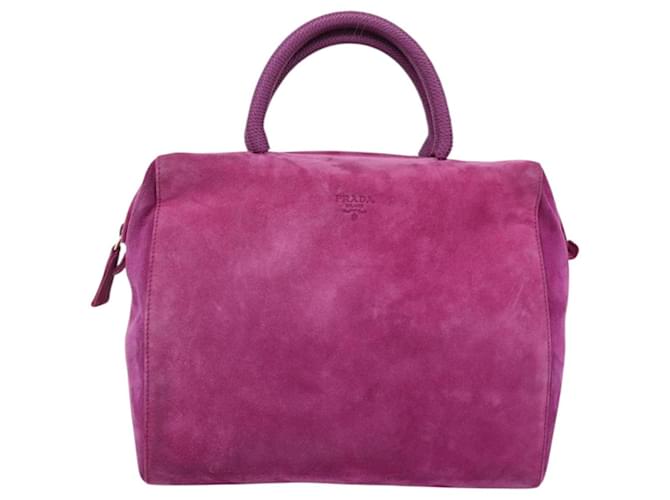 Borsa PRADA in scamosciato viola e oro Auth 185913 D'oro Porpora - vista 13