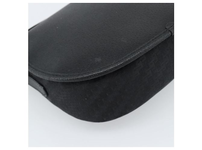 Bolsa de Ombro GUCCI Lona e Couro Preto Ouro 007 14 0074 Auth ka4851 Dourado - vista 16