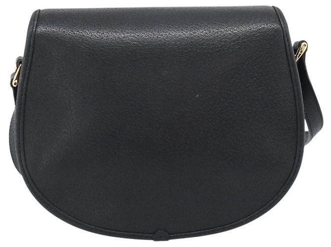 Bolsa de Ombro GUCCI Lona e Couro Preto Ouro 007 14 0074 Auth ka4851 Dourado - vista 2