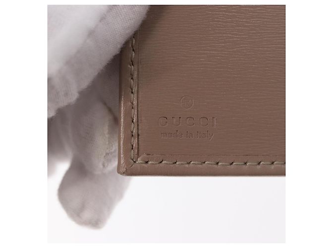 Portafoglio GUCCI GG Supreme PVC Beige Oro 795060 Auth 186154M D'oro - vista 19
