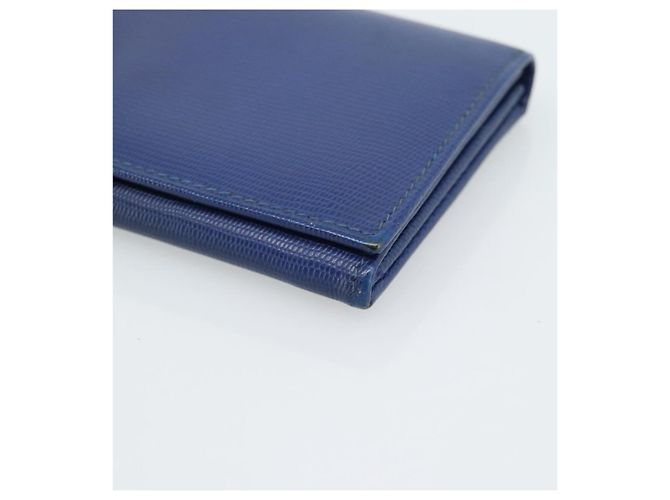 Céline CELINE Long Wallet Leder Blau Gold Auth 186718A Golden - Ansicht 7