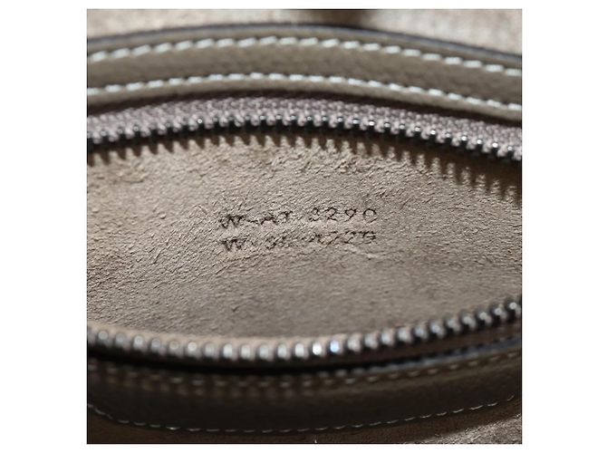Céline CELINE Luggage Micro Shopper Handtasche aus Leder Grau Silber Authentisch 185329M Braun - Ansicht 11
