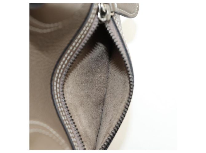 Céline CELINE Luggage Micro Shopper Handtasche aus Leder Grau Silber Authentisch 185329M Braun - Ansicht 20