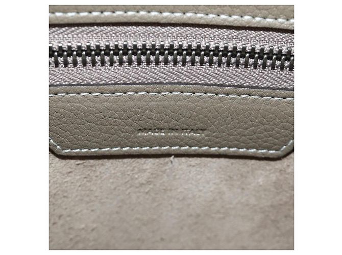 Céline CELINE Luggage Micro Shopper Handtasche aus Leder Grau Silber Authentisch 185329M Braun - Ansicht 22