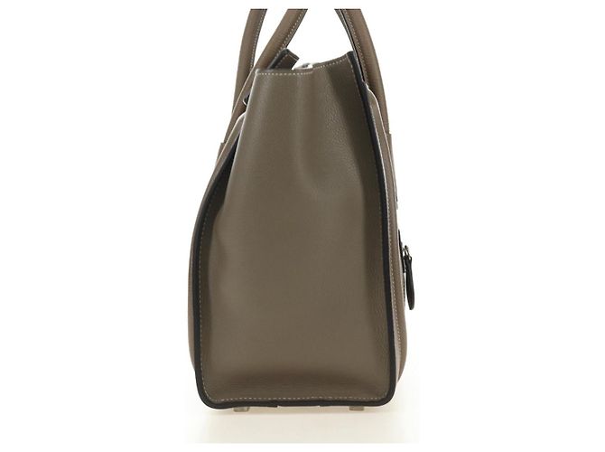 Céline CELINE Luggage Micro Shopper Handtasche aus Leder Grau Silber Authentisch 185329M Braun - Ansicht 4