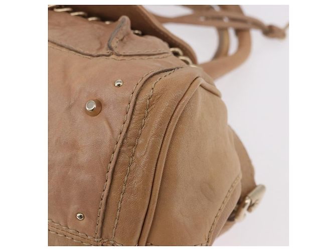 Chloé Borsa Chloe Paddington in Pelle Beige Oro Argento Auth 187513V D'oro - vista 15