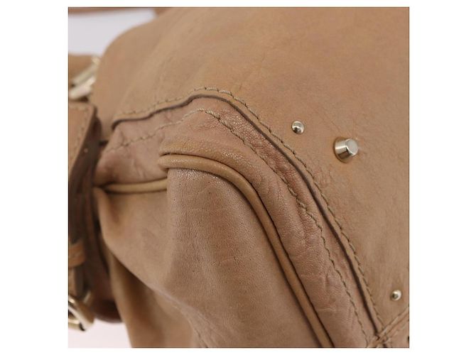 Chloé Borsa Chloe Paddington in Pelle Beige Oro Argento Auth 187513V D'oro - vista 16