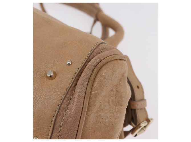 Chloé Borsa Chloe Paddington in Pelle Beige Oro Argento Auth 187513V D'oro - vista 17