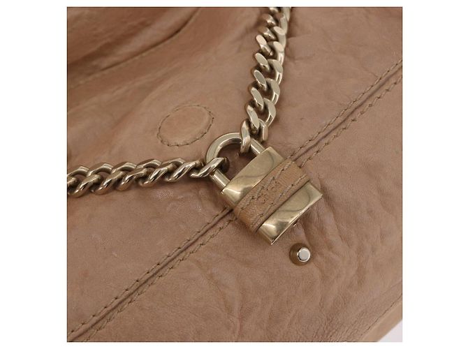 Chloé Borsa Chloe Paddington in Pelle Beige Oro Argento Auth 187513V D'oro - vista 18