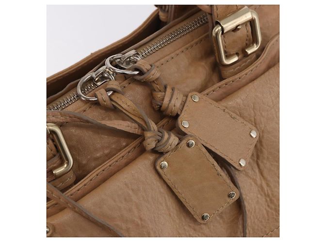 Chloé Borsa Chloe Paddington in Pelle Beige Oro Argento Auth 187513V D'oro - vista 19