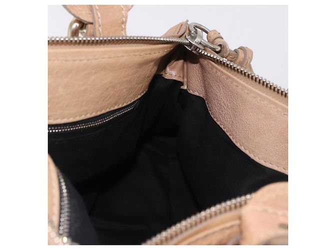 Chloé Borsa Chloe Paddington in Pelle Beige Oro Argento Auth 187513V D'oro - vista 21