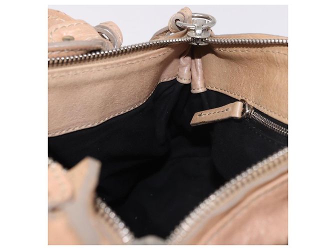 Chloé Borsa Chloe Paddington in Pelle Beige Oro Argento Auth 187513V D'oro - vista 22