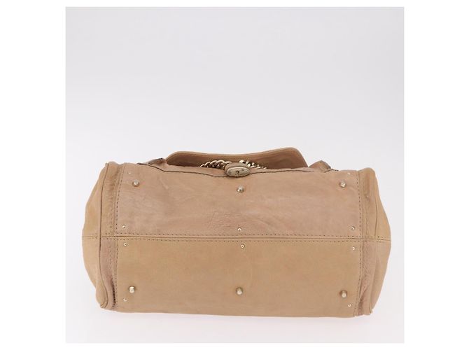 Chloé Borsa Chloe Paddington in Pelle Beige Oro Argento Auth 187513V D'oro - vista 5