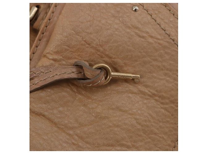 Chloé Borsa Chloe Paddington in Pelle Beige Oro Argento Auth 187513V D'oro - vista 9