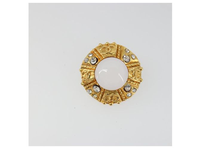 Orecchini CHANEL metallo Gold Tone CC Auth 180937 - vista 2