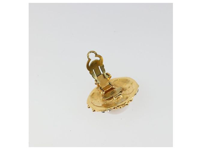 Orecchini CHANEL metallo Gold Tone CC Auth 180937 - vista 4