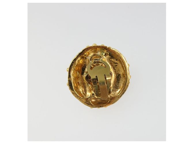 Orecchini CHANEL metallo Gold Tone CC Auth 180937 - vista 7