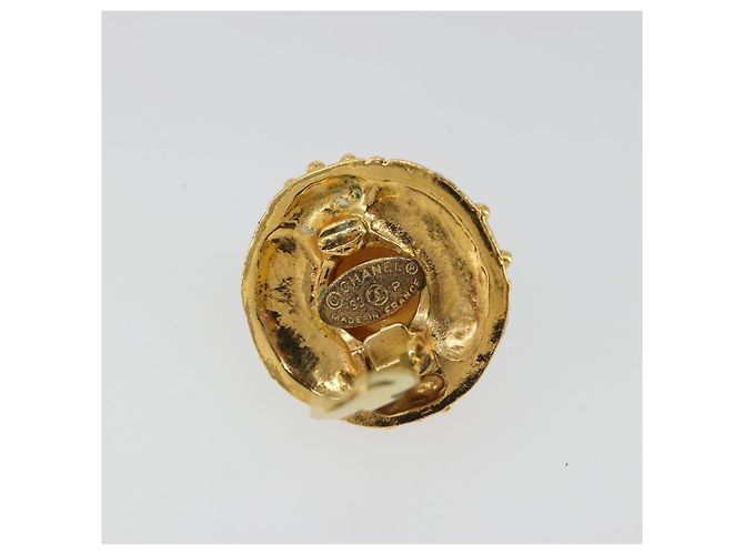 Orecchini CHANEL metallo Gold Tone CC Auth 180937 - vista 9