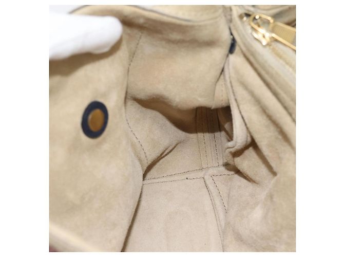 Borsa a Spalla Salvatore Ferragamo in Pelle Beige Oro Auth 187550A D'oro - vista 20