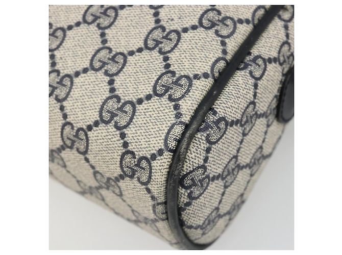 Borsa a Spalla GUCCI GG Supreme Sherry Line PVC Blu Navy Oro Auth 185719 D'oro - vista 16