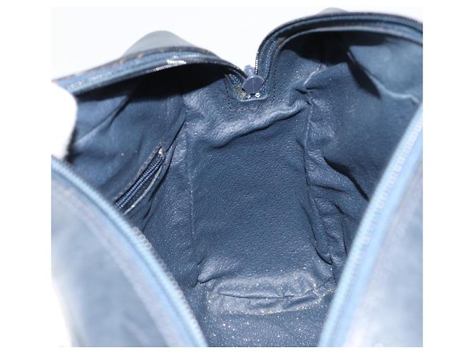 Borsa a Spalla GUCCI GG Supreme Sherry Line PVC Blu Navy Oro Auth 185719 D'oro - vista 21
