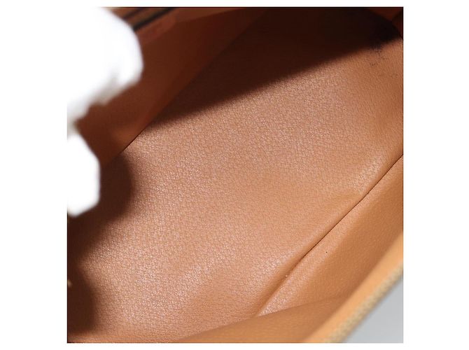 Céline Borsa CELINE Macadam Canvas PVC Pelle Marrone Oro Auth 187333A D'oro - vista 10