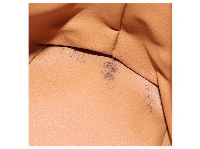 Céline Borsa CELINE Macadam Canvas PVC Pelle Marrone Oro Auth 187333A D'oro - vista 20