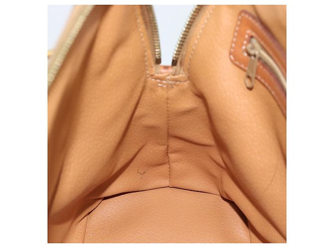 Céline Borsa CELINE Macadam Canvas PVC Pelle Marrone Oro Auth 187333A D'oro - vista 21