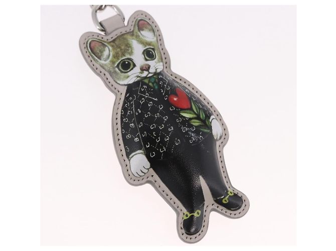 GUCCI GG Supreme Yuko Higuchi Boris Charm PVC Gray Auth 185848SM Marrone - vista 3