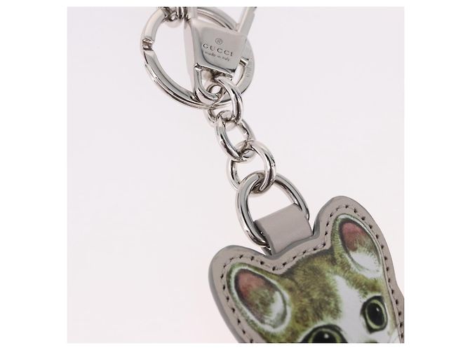 GUCCI GG Supreme Yuko Higuchi Boris Charm PVC Gray Auth 185848SM Marrone - vista 4