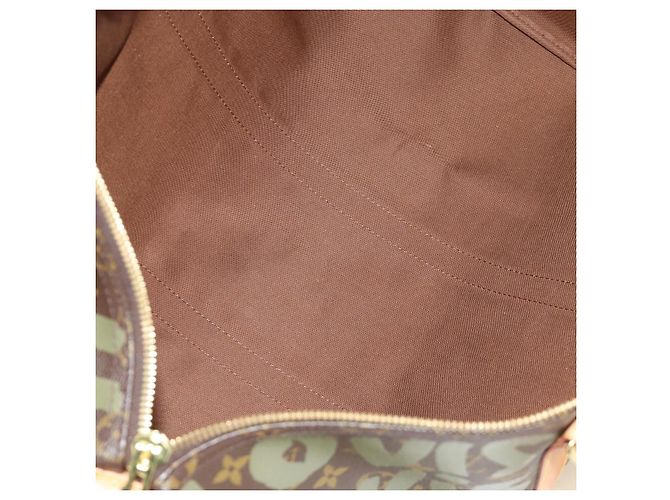 LOUIS VUITTON Monogram Graffiti Keepall 50 Borsa Boston Khaki M92196 Auth 184999SV Cachi - vista 10