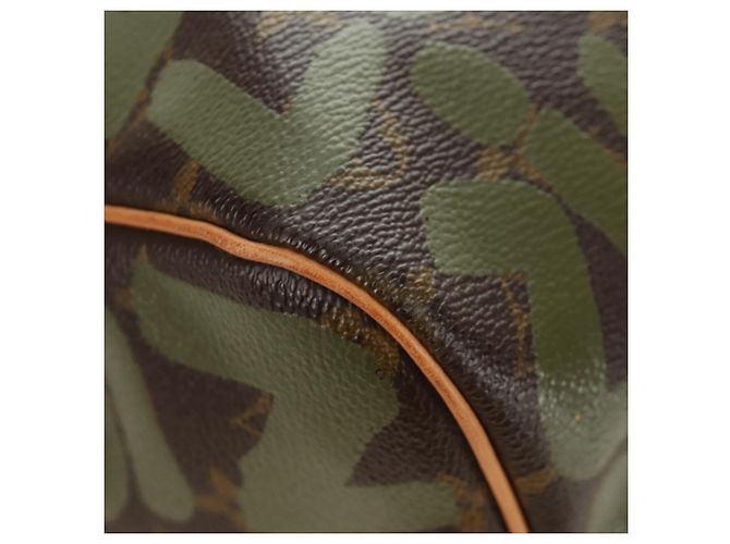 LOUIS VUITTON Monogram Graffiti Keepall 50 Borsa Boston Khaki M92196 Auth 184999SV Cachi - vista 14