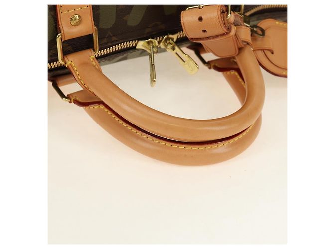 LOUIS VUITTON Monogram Graffiti Keepall 50 Borsa Boston Khaki M92196 Auth 184999SV Cachi - vista 8