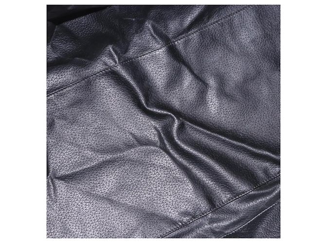 Céline Borsa Boston CELINE in tela Macadam PVC Pelle Nera Oro Auth 183367 Nero D'oro - vista 10