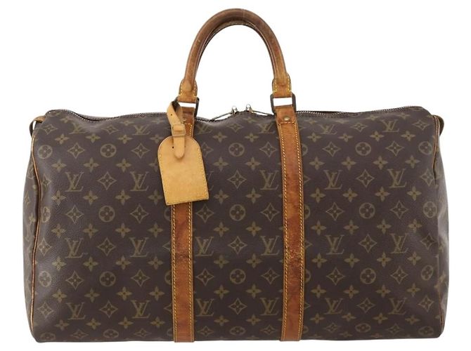 LOUIS VUITTON Borsa Boston Monogram Keepall 50 M41426 LV Auth 185731 Monogramma - vista 13